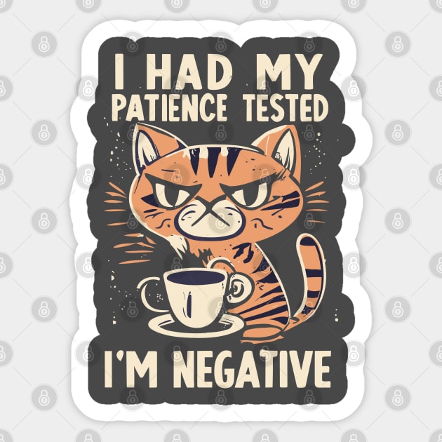 Impatient funny cat drinking coffee Sticker by TeeTok